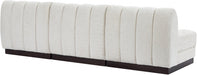 Quinn Chenille Fabric Sofa Cream - 124Cream-S96 - Vega Furniture