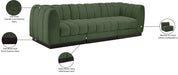 Quinn Chenille Fabric Sofa Green - 124Green-S101 - Vega Furniture