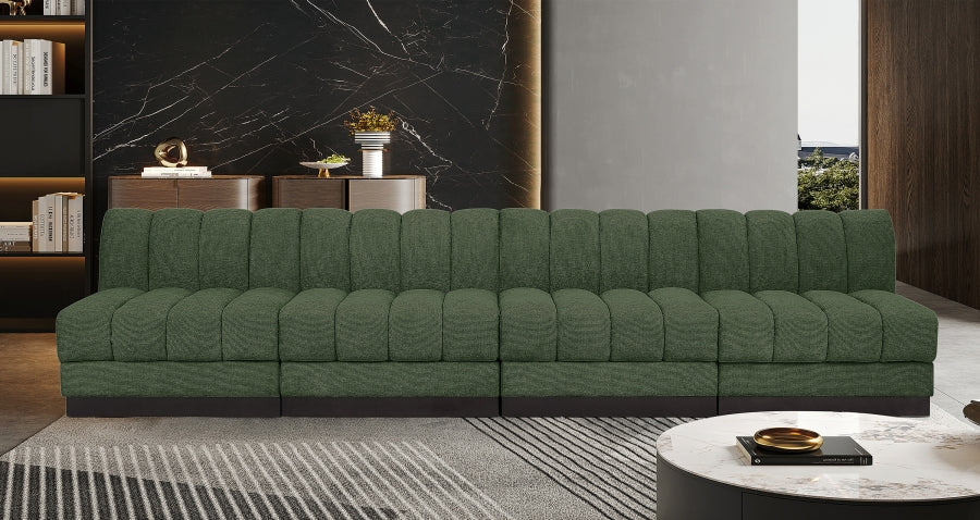 Quinn Chenille Fabric Sofa Green - 124Green-S128 - Vega Furniture