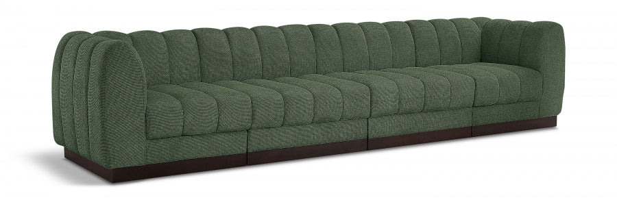 Quinn Chenille Fabric Sofa Green - 124Green-S133 - Vega Furniture