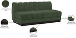 Quinn Chenille Fabric Sofa Green - 124Green-S64 - Vega Furniture