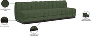 Quinn Chenille Fabric Sofa Green - 124Green-S96 - Vega Furniture