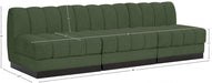 Quinn Chenille Fabric Sofa Green - 124Green-S96 - Vega Furniture