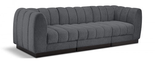 Quinn Chenille Fabric Sofa Grey - 124Grey-S101 - Vega Furniture