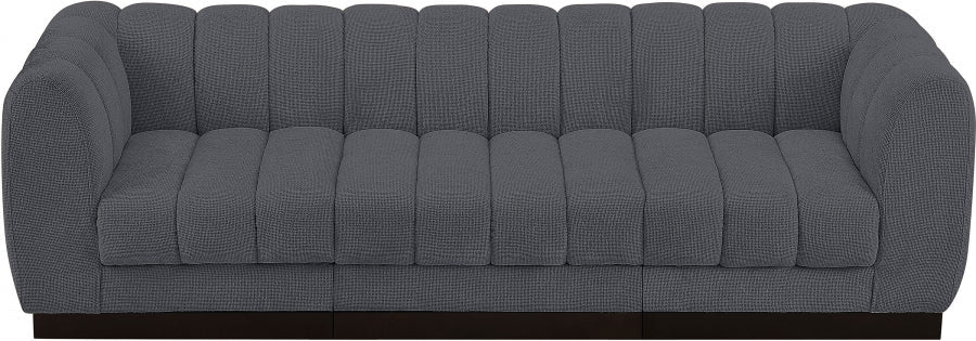 Quinn Chenille Fabric Sofa Grey - 124Grey-S101 - Vega Furniture