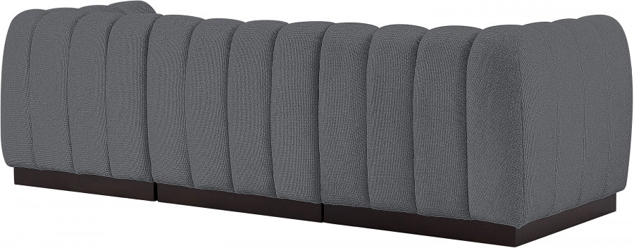 Quinn Chenille Fabric Sofa Grey - 124Grey-S101 - Vega Furniture