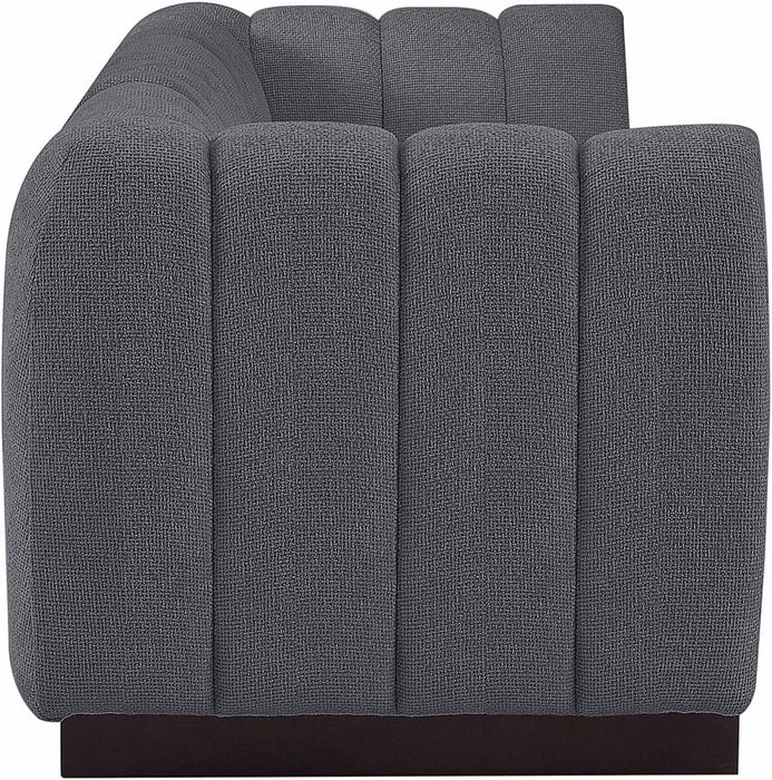 Quinn Chenille Fabric Sofa Grey - 124Grey-S101 - Vega Furniture