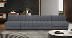 Quinn Chenille Fabric Sofa Grey - 124Grey-S128 - Vega Furniture