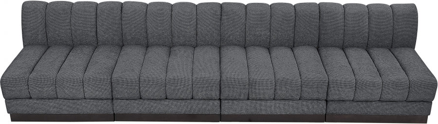 Quinn Chenille Fabric Sofa Grey - 124Grey-S128 - Vega Furniture