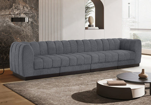 Quinn Chenille Fabric Sofa Grey - 124Grey-S133 - Vega Furniture