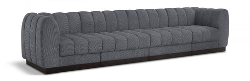 Quinn Chenille Fabric Sofa Grey - 124Grey-S133 - Vega Furniture