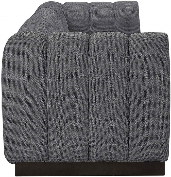 Quinn Chenille Fabric Sofa Grey - 124Grey-S133 - Vega Furniture