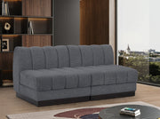 Quinn Chenille Fabric Sofa Grey - 124Grey-S64 - Vega Furniture