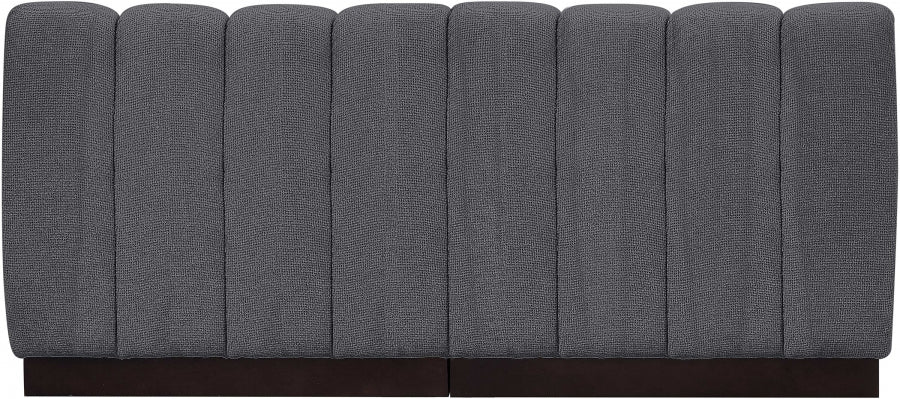 Quinn Chenille Fabric Sofa Grey - 124Grey-S64 - Vega Furniture