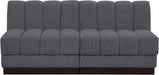 Quinn Chenille Fabric Sofa Grey - 124Grey-S64 - Vega Furniture