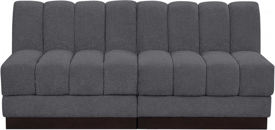 Quinn Chenille Fabric Sofa Grey - 124Grey-S64 - Vega Furniture