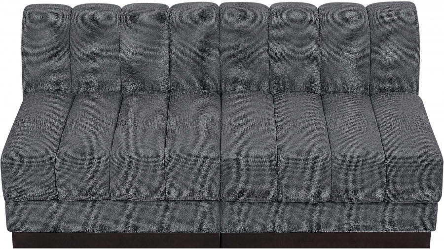 Quinn Chenille Fabric Sofa Grey - 124Grey-S64 - Vega Furniture