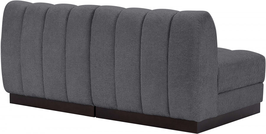 Quinn Chenille Fabric Sofa Grey - 124Grey-S64 - Vega Furniture