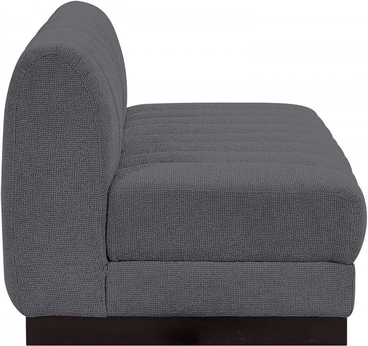 Quinn Chenille Fabric Sofa Grey - 124Grey-S64 - Vega Furniture