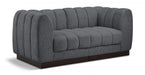 Quinn Chenille Fabric Sofa Grey - 124Grey-S69 - Vega Furniture