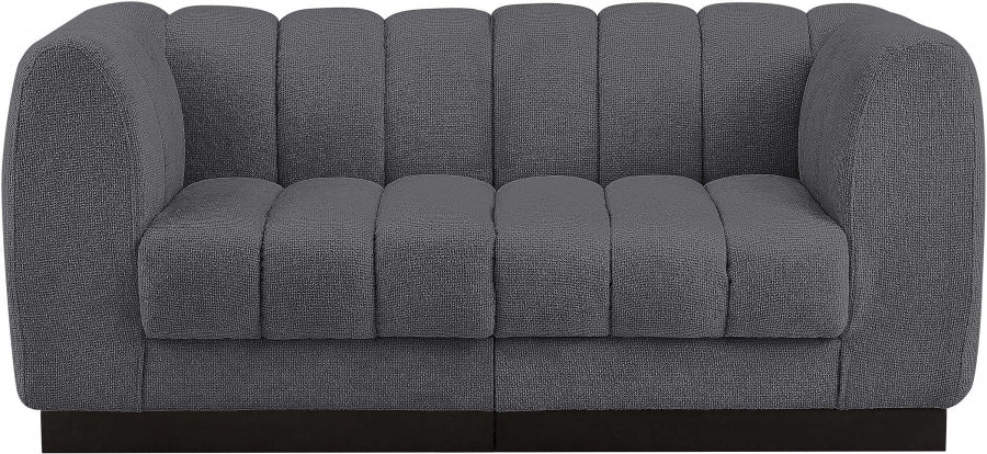 Quinn Chenille Fabric Sofa Grey - 124Grey-S69 - Vega Furniture