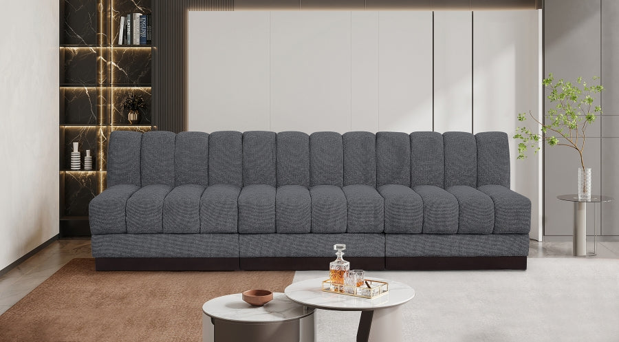 Quinn Chenille Fabric Sofa Grey - 124Grey-S96 - Vega Furniture