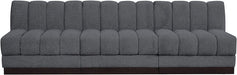 Quinn Chenille Fabric Sofa Grey - 124Grey-S96 - Vega Furniture