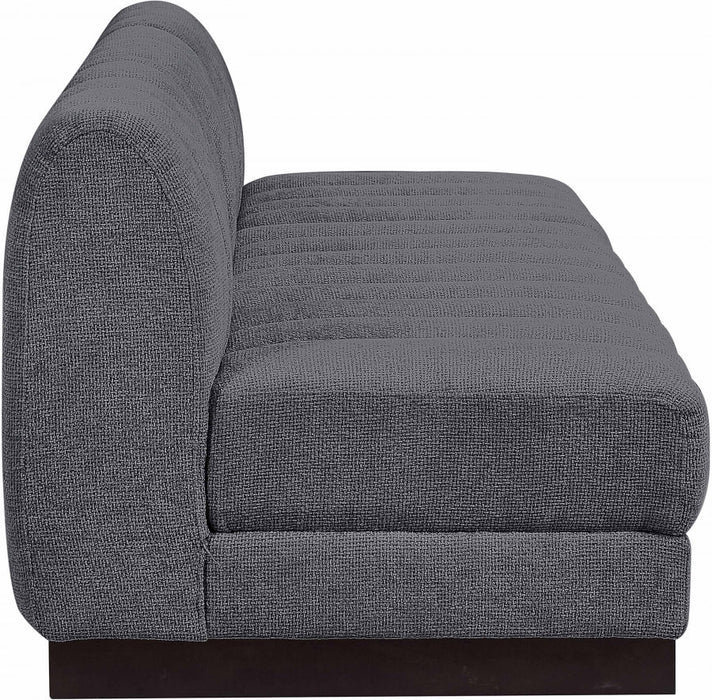 Quinn Chenille Fabric Sofa Grey - 124Grey-S96 - Vega Furniture