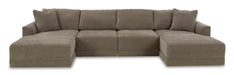 Raeanna Storm Double Chaise Sectional - SET | 1460316 | 1460317 | 1460346(2) - Vega Furniture