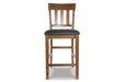 Ralene Medium Brown Counter Height Barstool, Set of 2 - D594-124 - Vega Furniture