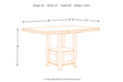 Ralene Medium Brown Counter Height Dining Extension Table - D594-42 - Vega Furniture