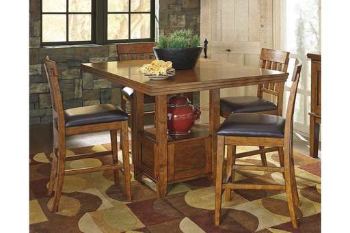 Ralene Medium Brown Counter Height Dining Extension Table - D594-42 - Vega Furniture