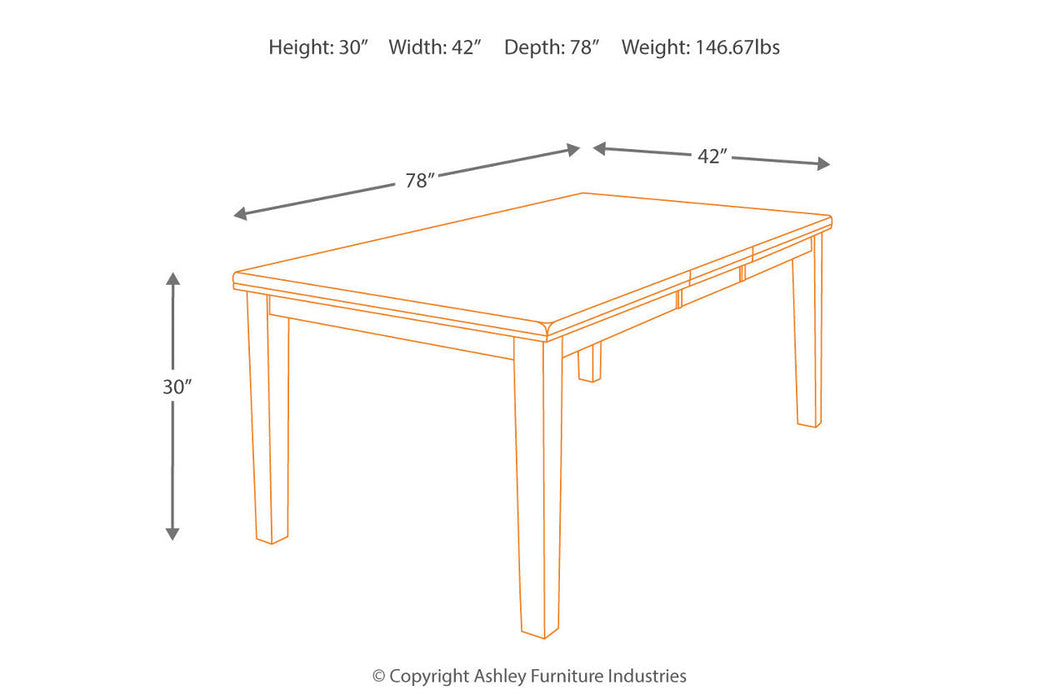 Ralene Medium Brown Dining Extension Table - D594-35 - Vega Furniture