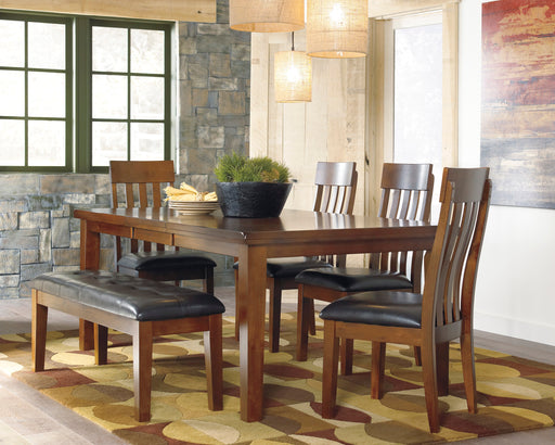 Ralene Medium Brown Extendable Dining Set - SET | D594-35 | D594-01(3) - Vega Furniture