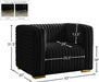 Ravish Black Velvet Chair - 640Black-C - Vega Furniture