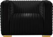 Ravish Black Velvet Chair - 640Black-C - Vega Furniture