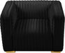 Ravish Black Velvet Chair - 640Black-C - Vega Furniture