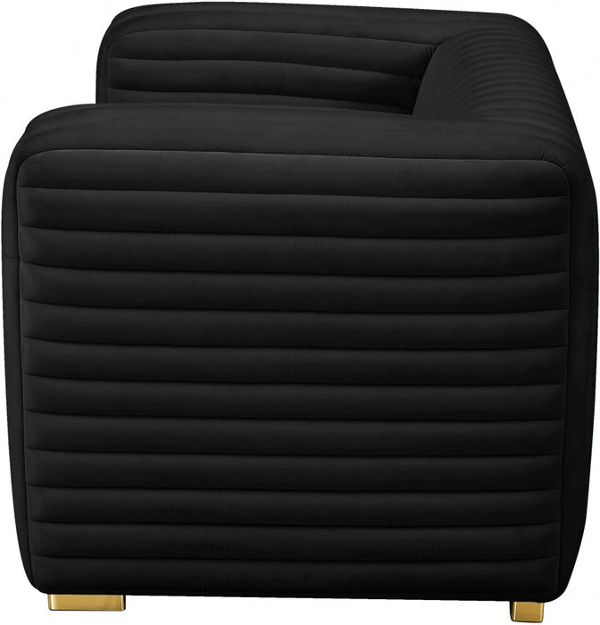 Ravish Black Velvet Chair - 640Black-C - Vega Furniture