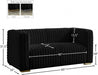 Ravish Black Velvet Loveseat - 640Black-L - Vega Furniture