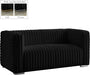 Ravish Black Velvet Loveseat - 640Black-L - Vega Furniture