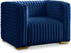 Ravish Blue Velvet Chair - 640Navy-C - Vega Furniture