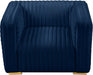 Ravish Blue Velvet Chair - 640Navy-C - Vega Furniture