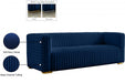 Ravish Blue Velvet Sofa - 640Navy-S - Vega Furniture