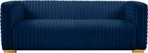 Ravish Blue Velvet Sofa - 640Navy-S - Vega Furniture