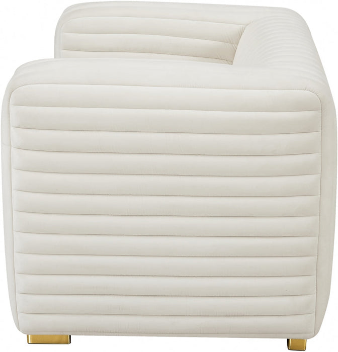 Ravish Cream Velvet Chair - 640Cream-C - Vega Furniture