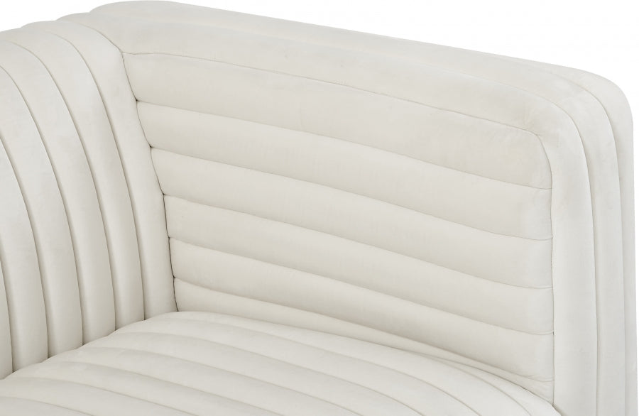 Ravish Cream Velvet Loveseat - 640Cream-L - Vega Furniture