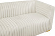 Ravish Cream Velvet Sofa - 640Cream-S - Vega Furniture