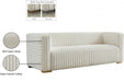 Ravish Cream Velvet Sofa - 640Cream-S - Vega Furniture