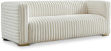 Ravish Cream Velvet Sofa - 640Cream-S - Vega Furniture