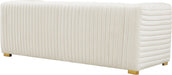 Ravish Cream Velvet Sofa - 640Cream-S - Vega Furniture